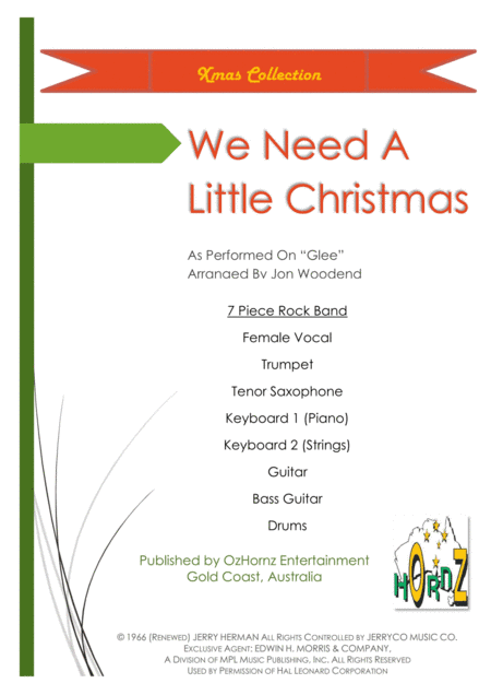 We Need A Little Christmas (arr. Jon Woodend)