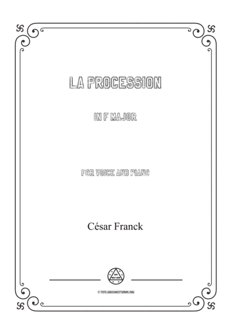 Franck-La procession in F Major,for voice and piano (arr. MSM)