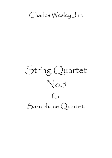String Quartet No.5 (arr. Spence Bundy)