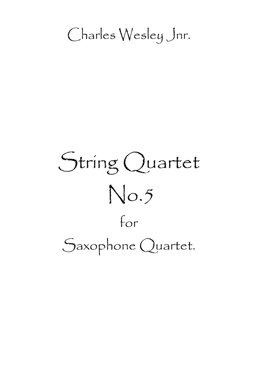 String Quartet No.5 (arr. Spence Bundy)