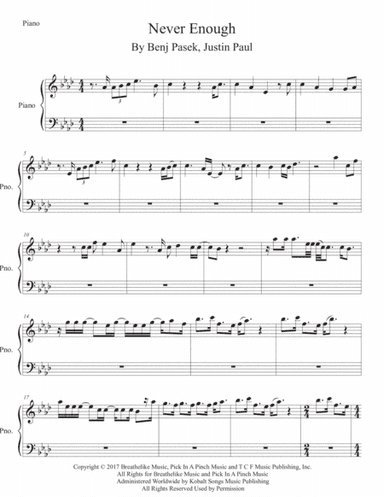 Never Enough (arr. Kevin Busse)