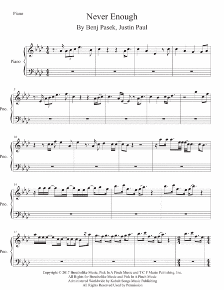 Never Enough (arr. Kevin Busse)