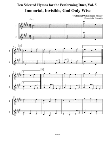 Ten Selected Hymns for the Performing Duet, Vol. 5 - alto and tenor saxophone (arr. Kenneth D. Friedrich)