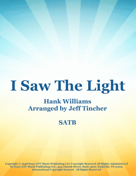 I Saw The Light (arr. Jeff Tincher)