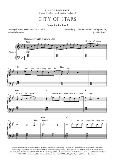 City Of Stars (arr. Danilo "Daca" Alves)