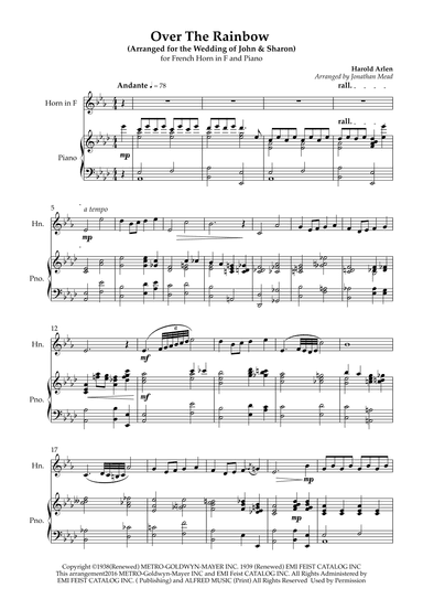 Over The Rainbow (arr. Jonathan Mead)