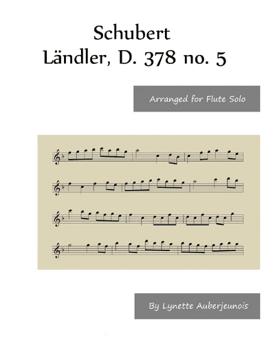 Ländler, D. 378 no. 5 - Flute Solo (arr. Lynette Auberjeunois)