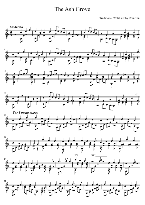 The Ash Grove (arr. Chin Tan)