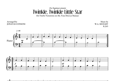 Twinkle Twinkle Little Star (arr. JC Scores and Arrangements)