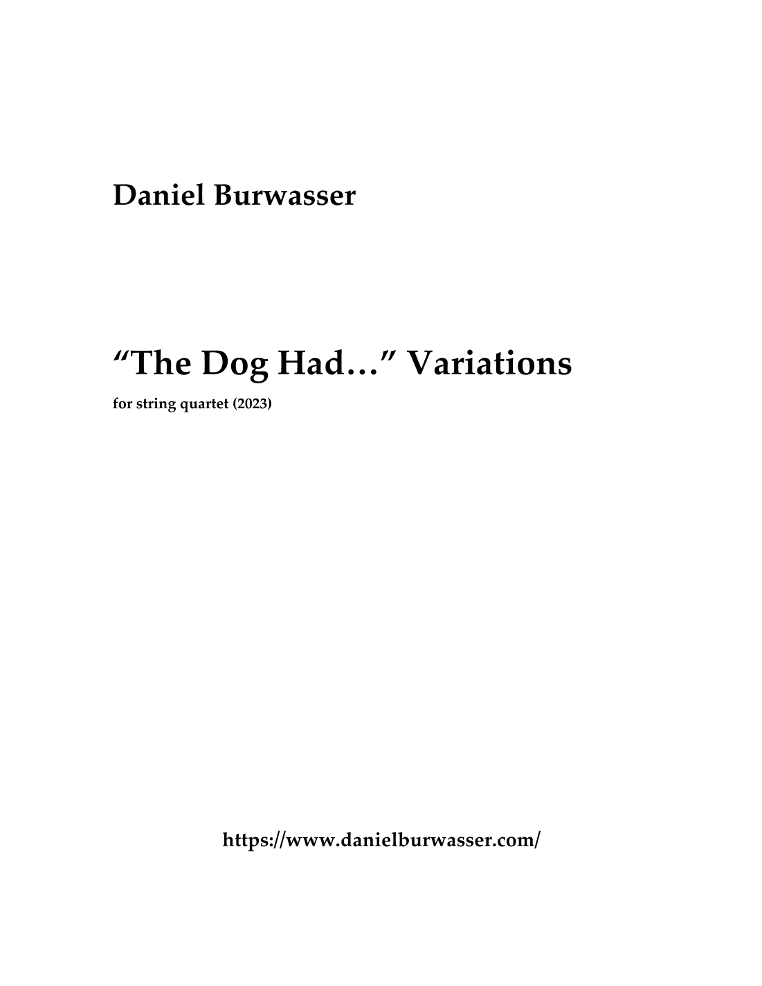 "The Dog Had..." Variations