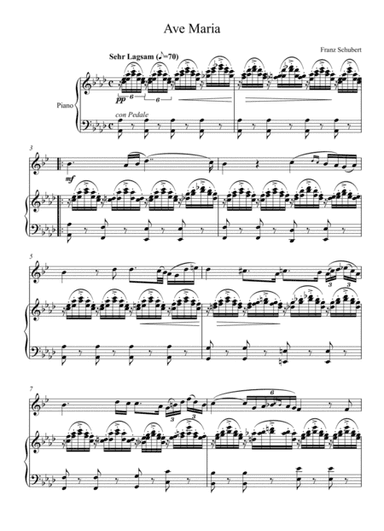 Franz Schubert - Ave Maria (Saxophone Tenor) Ab Key (arr. André Laitano)