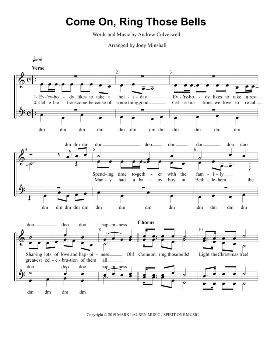 Come On Ring Those Bells (arr. Joey Minshall)