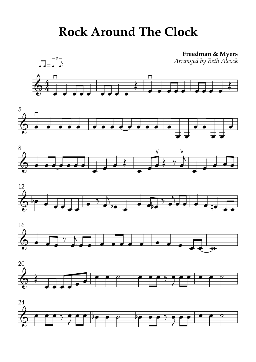 Rock Around The Clock - Violin (arr. Beth Alcock)