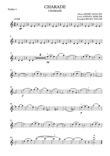 Charade (arr. Becky Taylor)