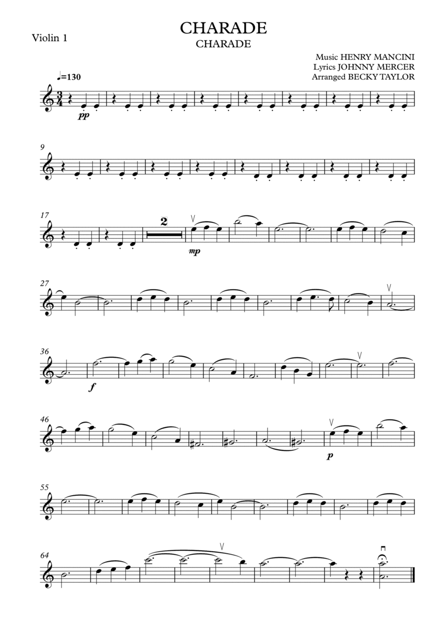 Charade (arr. Becky Taylor)