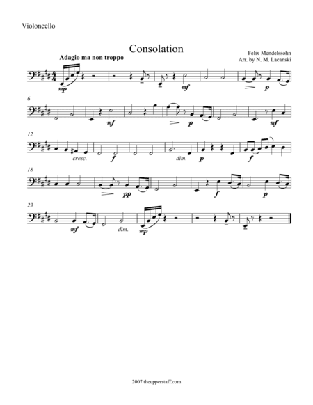Consolation (arr. Nick Lacanski)