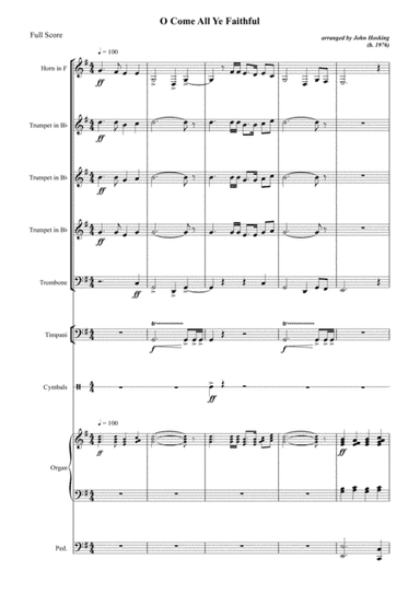O come, all ye faithful (arr. John Hosking)