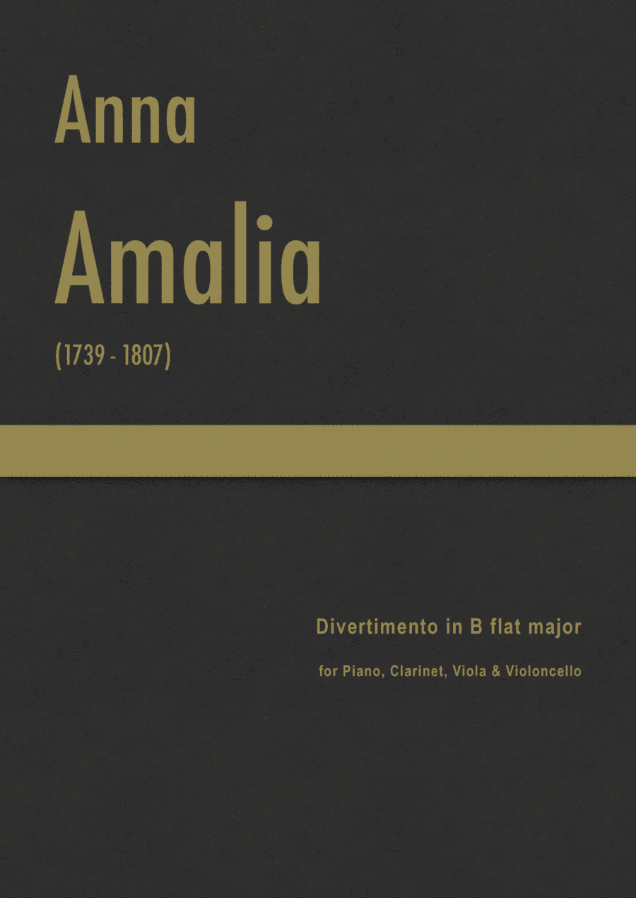 Amalia - Divertimento in B-flat major, for clarinet, Viola, Violoncello & Piano (arr. J.G. Cucó Barber)