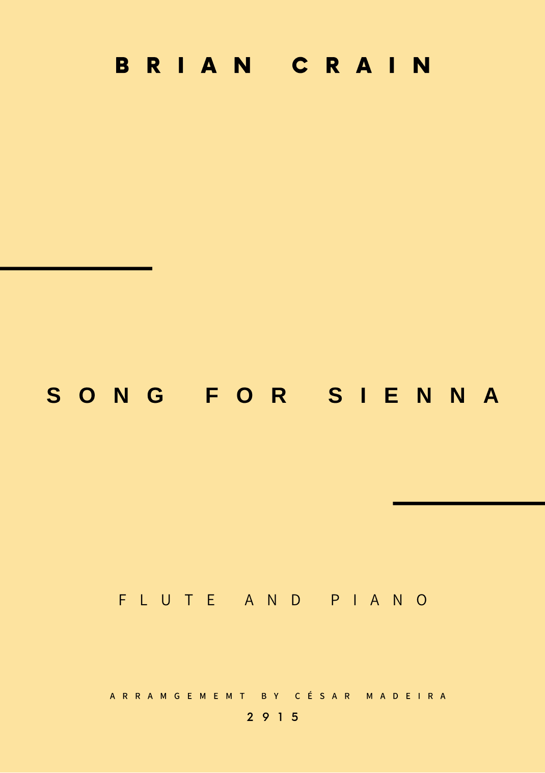 Song For Sienna (arr. César Madeira)