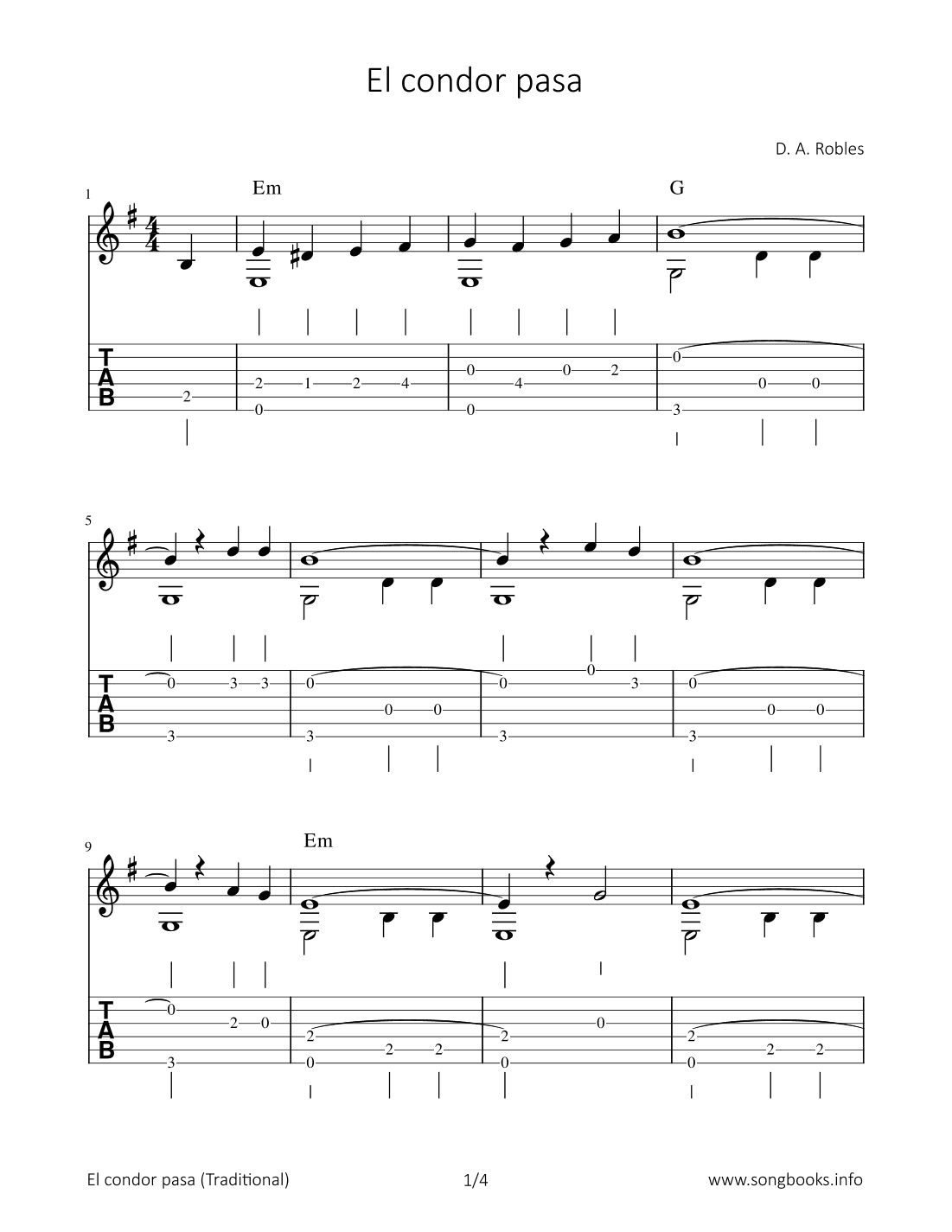 El condor pasa (arr. Bettina Schipp)