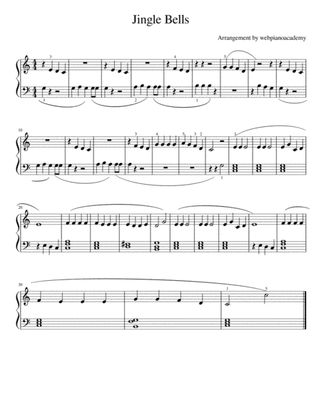 Jingle Bells (arr. webpianoacademy)