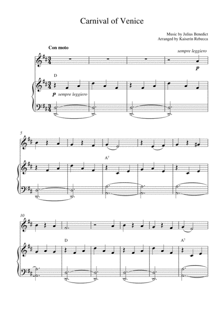 Carnival of Venice (arr. Kaiserin Rebecca)