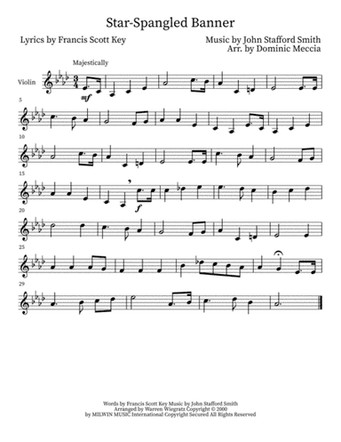 The Star Spangled Banner (arr. Dominic Meccia)