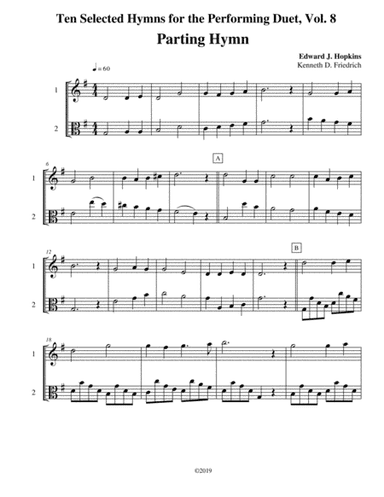 Ten Selected Hymns for the Performing Duet, Vol. 8 - violin and viola (arr. Kenneth D. Friedrich)