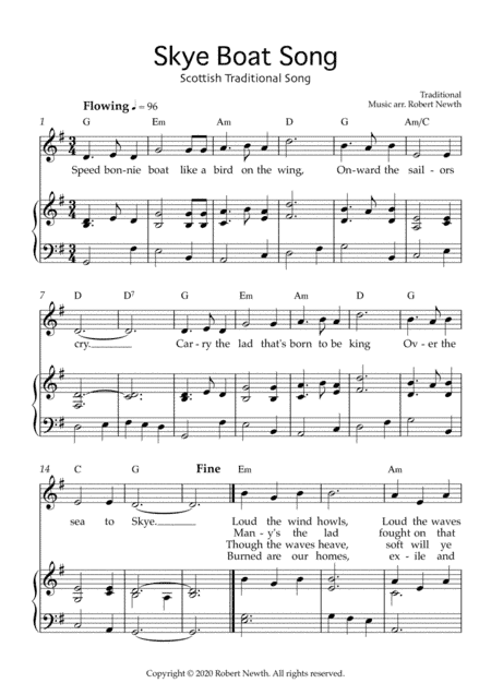Skye Boat Song (Traditional Scottish Song) (arr. Robert Newth)