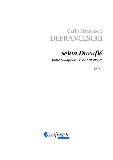 Carlo Francesco Defranceschi: SELON DURUFLÉ (ES-22-058)