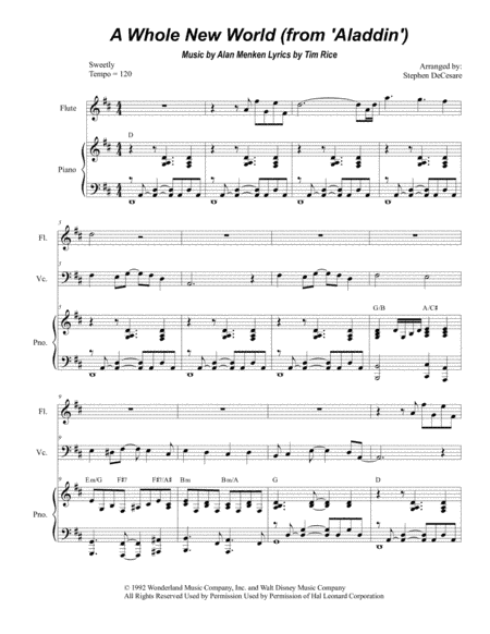A Whole New World (from 'Aladdin') (arr. Stephen DeCesare)