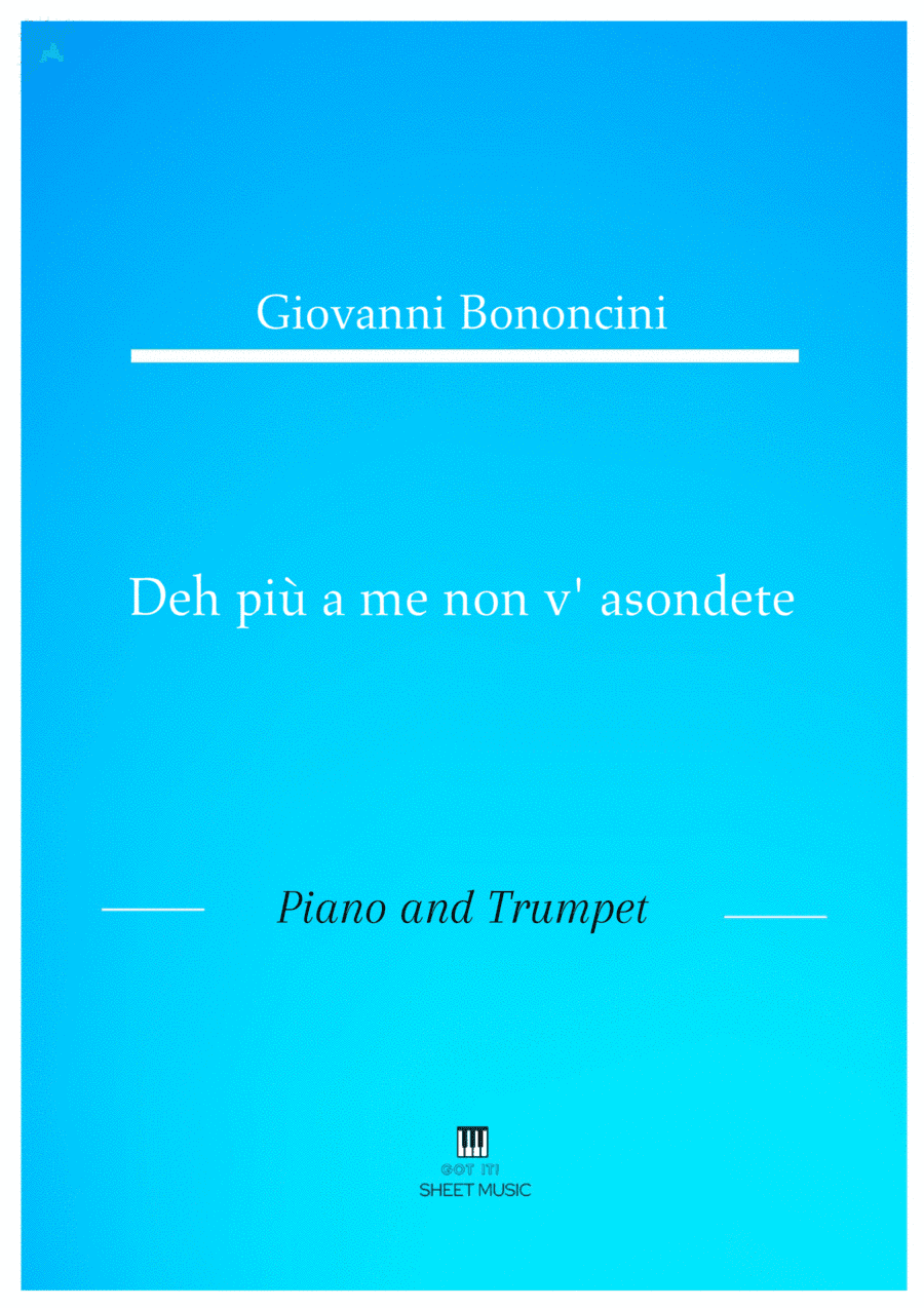 Giovanni Bononcini - Deh pi a me non v_asondete (Piano and Trumpet) (arr. ANDRE LAITANO)