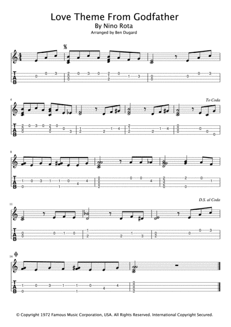 Love Theme From The Godfather III (arr. Ben Dugard)