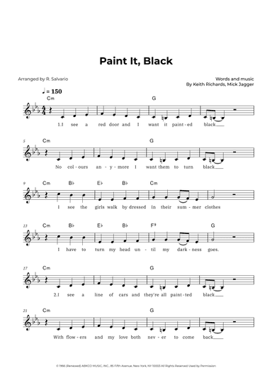 Paint It, Black (arr. R. Salvario)