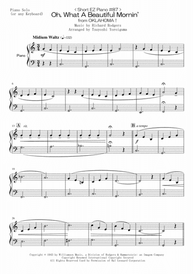Oh, What A Beautiful Mornin' (arr. Tsuyoshi Yoroiguma)