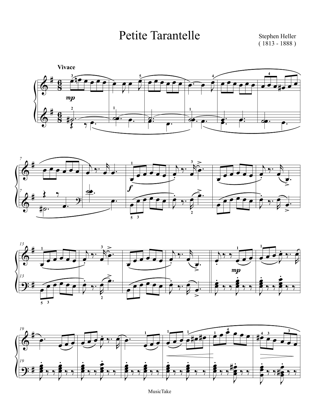 Heller Petite Tarantelle (arr. Ben Choupak)