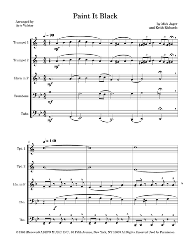 Paint It, Black (arr. A Valstar)