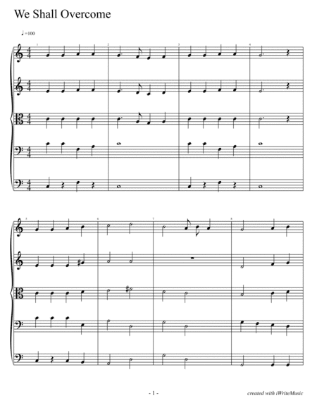 We Shall Overcome for String Orchestra (arr. Sharon Wellington Wilkins)