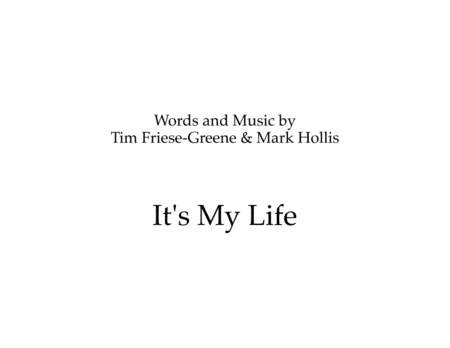 It's My Life (arr. Stephen Lawhorne)