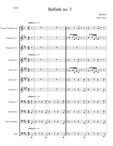 Ballade no. 3 (arr. John Cross)