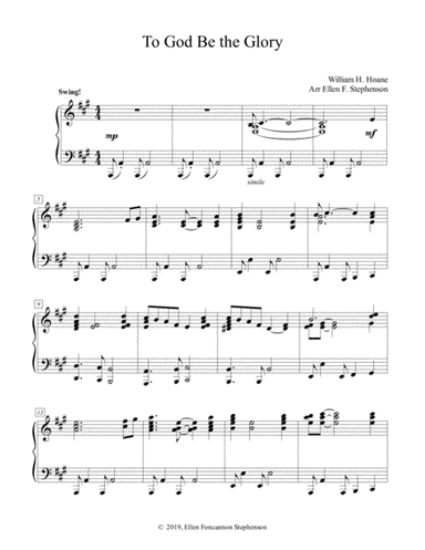 To God Be the Glory (piano solo) (arr. Ellen Foncannon Stephenson)