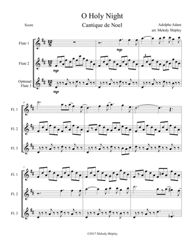 O Holy Night (Cantique de Noel) (arr. Melody Shipley)