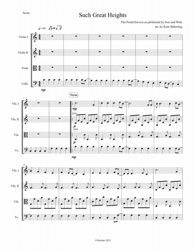 Such Great Heights (arr. Kent Heberling)