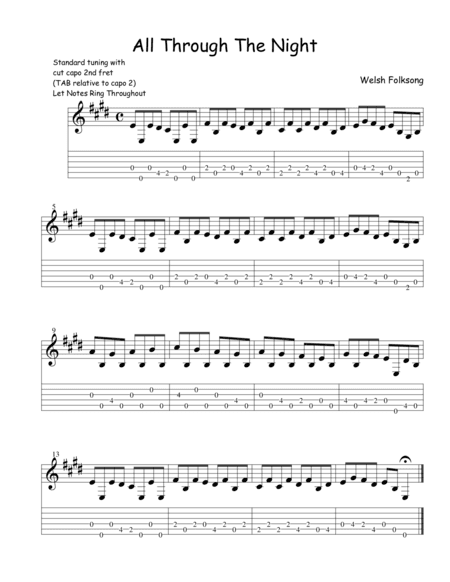 Easy Cut-Capo Finger-Style Christmas (TAB) (arr. J.L. Case)