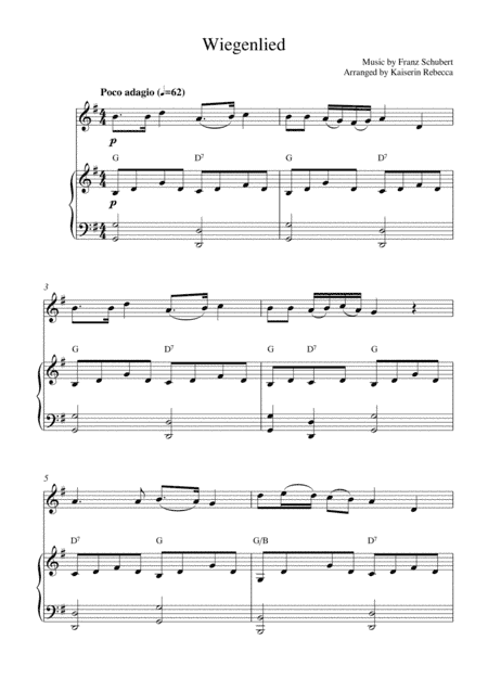 Wiegenlied (Schubert) (arr. Kaiserin Rebecca)