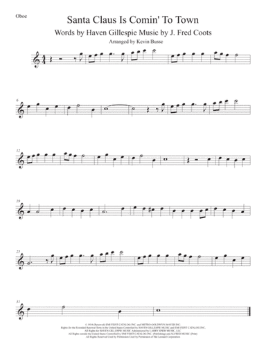 Santa Claus Is Comin' To Town (arr. Kevin Busse)
