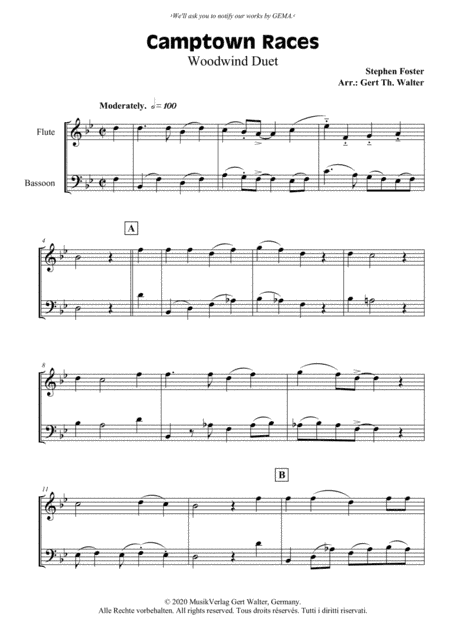 Camptown Races (arr. Gert Th. Walter)