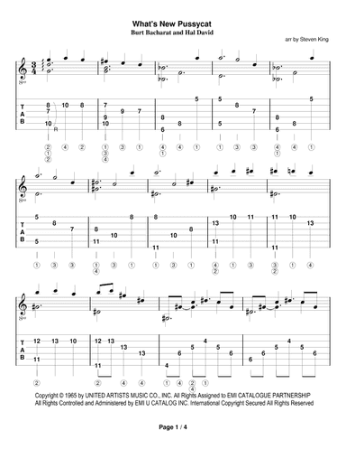What's New Pussycat? (arr. Steven King)