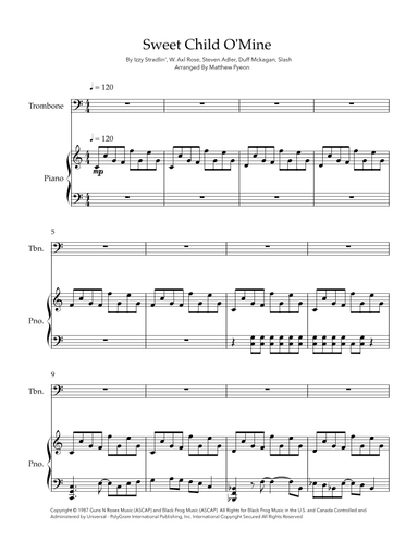 Sweet Child O' Mine (arr. Matthew pyeon)