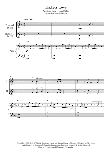 Endless Love (arr. Kaiserin Rebecca)